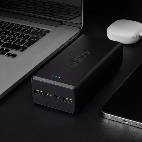 Powerbank SBS TTBB30000PD20K 30000 mAh 2 x USB-C 2 x USB-A - czarny Powerbank SBS TTBB30000PD20K 30000 mAh 2 x USB-C 2 x USB-A - czarny