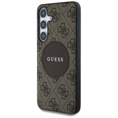 Etui Guess 4G Round Patch Classic Logo MagSafe do Samsung Galaxy S25 Plus brązowy Etui Guess 4G Round Patch Classic Logo MagSafe do Samsung Galaxy S25 Plus brązowy