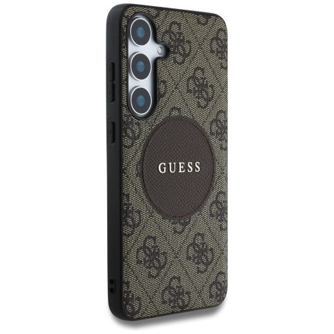 Etui Guess 4G Round Patch Classic Logo MagSafe do Samsung Galaxy S25 Plus brązowy Etui Guess 4G Round Patch Classic Logo MagSafe do Samsung Galaxy S25 Plus brązowy