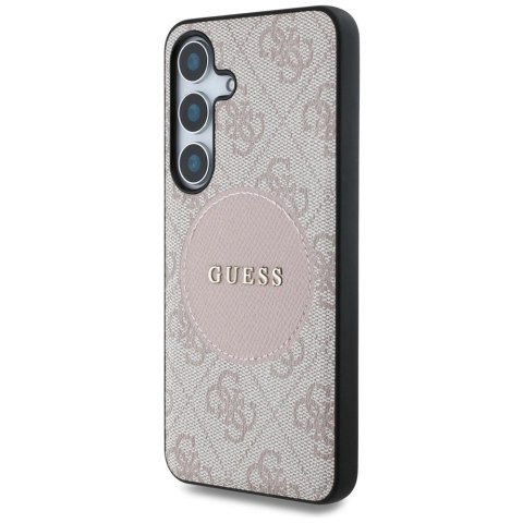Etui Guess 4G Round Patch Classic Logo MagSafe do Samsung Galaxy S25 Plus różowy Etui Guess 4G Round Patch Classic Logo MagSafe do Samsung Galaxy S25 Plus różowy