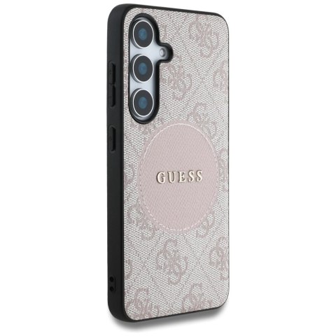 Etui Guess 4G Round Patch Classic Logo MagSafe do Samsung Galaxy S25 Plus różowy Etui Guess 4G Round Patch Classic Logo MagSafe do Samsung Galaxy S25 Plus różowy