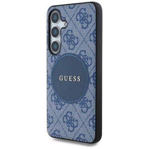 Etui Guess 4G Round Patch Classic Logo MagSafe do Samsung Galaxy S25 niebieski Etui Guess 4G Round Patch Classic Logo MagSafe do Samsung Galaxy S25 niebieski
