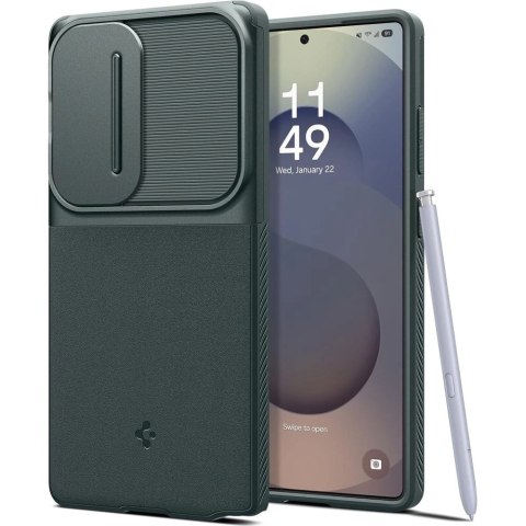 Etui Spigen Optik Armor na Samsung Galaxy S25 Ultra - zielone