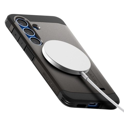 Etui Spigen Tough Armor MagSafe na Samsung Galaxy S25 - szare Etui Spigen Tough Armor MagSafe na Samsung Galaxy S25 - szare