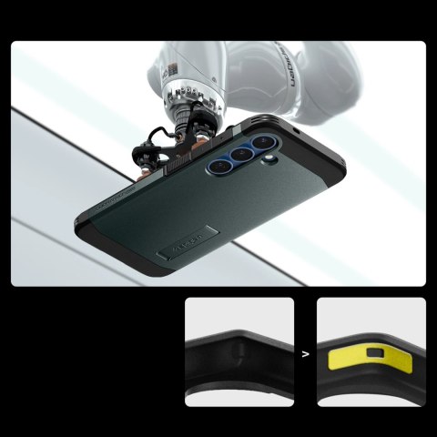 Etui Spigen Tough Armor MagSafe na Samsung Galaxy S25+ - zielone