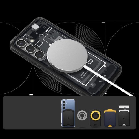 Etui Spigen Ultra Hybrid Mag na Samsung Galaxy S25 Zero One - czarne Etui Spigen Ultra Hybrid Mag na Samsung Galaxy S25 Zero One - czarne