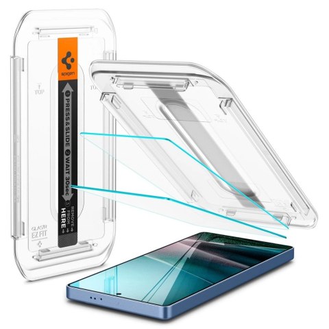 Szkło hartowane Spigen Glas.tR EZ FIT 2-pack na Samsung Galaxy S25 Ultra - przezroczyste Szkło hartowane Spigen Glas.tR EZ FIT 2-pack na Samsung Galaxy S25 Ultra - przezroczyste