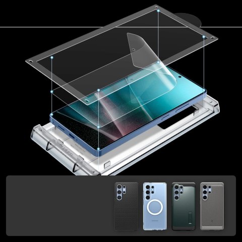 Szkło hybrydowe Spigen Elite Shield EZ FIT na Samsung Galaxy S25 Ultra - przezroczyste Szkło hybrydowe Spigen Elite Shield EZ FIT na Samsung Galaxy S25 Ultra - przezroczyste
