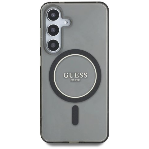 Etui Guess Glitter Circle Classic Logo MagSafe do Samsung Galaxy S25 czarny Etui Guess Glitter Circle Classic Logo MagSafe do Samsung Galaxy S25 czarny