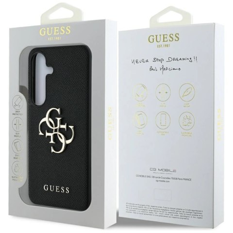 Etui Guess Grained Big 4G Logo Small Classic Logo do Samsung Galaxy S25 Plus czarny Etui Guess Grained Big 4G Logo Small Classic Logo do Samsung Galaxy S25 Plus czarny