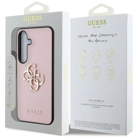 Etui Guess Grained Big 4G Logo Small Classic Logo do Samsung Galaxy S25 Plus różowy Etui Guess Grained Big 4G Logo Small Classic Logo do Samsung Galaxy S25 Plus różowy
