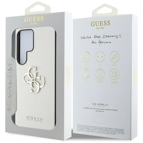 Etui Guess Grained Big 4G Logo Small Classic Logo do Samsung Galaxy S25 Ultra beżowy Etui Guess Grained Big 4G Logo Small Classic Logo do Samsung Galaxy S25 Ultra beżowy