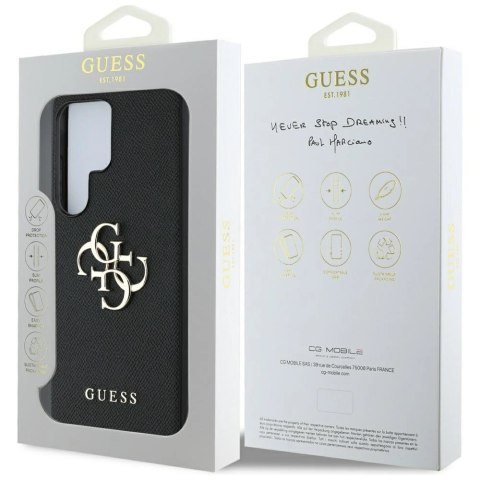 Etui Guess Grained Big 4G Logo Small Classic Logo do Samsung Galaxy S25 Ultra czarny Etui Guess Grained Big 4G Logo Small Classic Logo do Samsung Galaxy S25 Ultra czarny