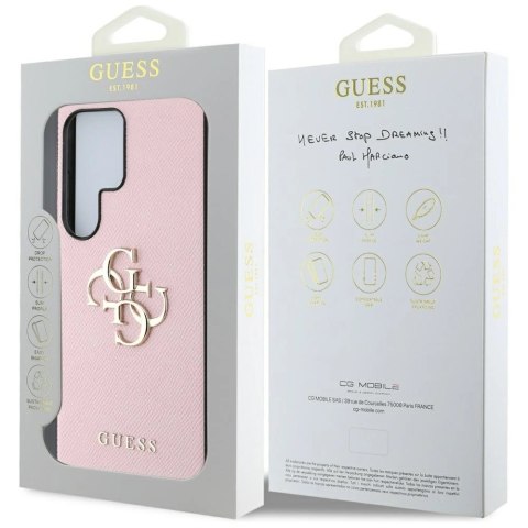 Etui Guess Grained Big 4G Logo Small Classic Logo do Samsung Galaxy S25 Ultra różowy Etui Guess Grained Big 4G Logo Small Classic Logo do Samsung Galaxy S25 Ultra różowy