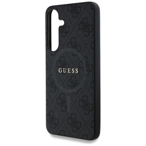 Etui Guess Leather 4G Colored Ring Classic Logo MagSafe Samsung Galaxy S25 czarny Etui Guess Leather 4G Colored Ring Classic Logo MagSafe Samsung Galaxy S25 czarny