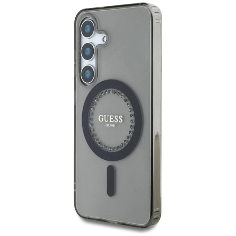 Etui Guess Rhinestones Printed Classic Logo MagSafe Samsung Galaxy S25 czarny Etui Guess Rhinestones Printed Classic Logo MagSafe Samsung Galaxy S25 czarny