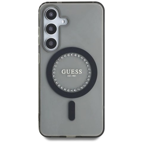 Etui Guess Rhinestones Printed Classic Logo MagSafe Samsung Galaxy S25 czarny Etui Guess Rhinestones Printed Classic Logo MagSafe Samsung Galaxy S25 czarny
