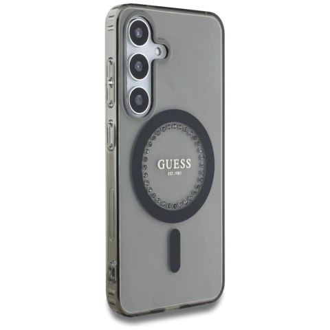 Etui Guess Rhinestones Printed Classic Logo MagSafe Samsung Galaxy S25 czarny Etui Guess Rhinestones Printed Classic Logo MagSafe Samsung Galaxy S25 czarny