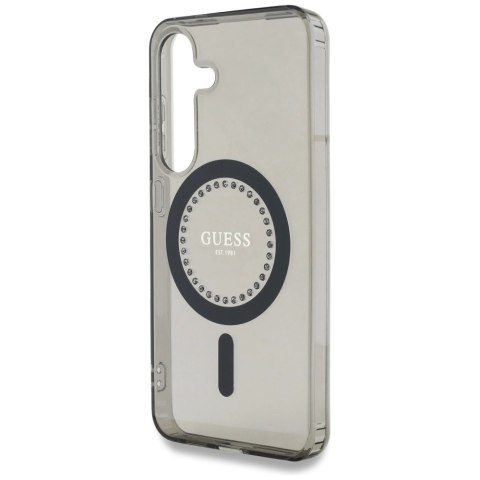 Etui Guess Rhinestones Printed Classic Logo MagSafe Samsung Galaxy S25 czarny Etui Guess Rhinestones Printed Classic Logo MagSafe Samsung Galaxy S25 czarny