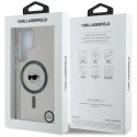 Etui Karl Lagerfeld Button Karl Head Printed Logo MagSafe Samsung Galaxy S25 Ultra czarny