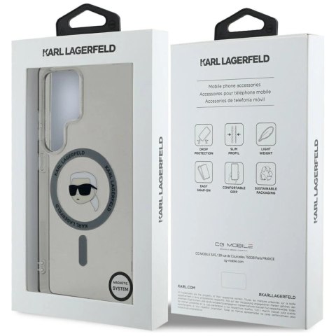 Etui Karl Lagerfeld Button Karl Head Printed Logo MagSafe Samsung Galaxy S25 Ultra czarny Etui Karl Lagerfeld Button Karl Head Printed Logo MagSafe Samsung Galaxy S25 Ultra czarny