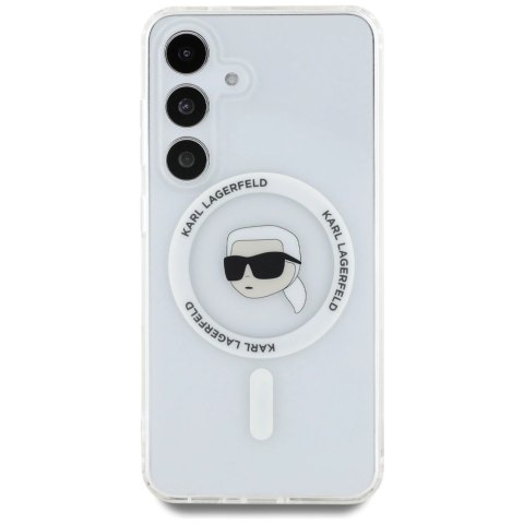 Etui Karl Lagerfeld Button Karl Head Printed Logo MagSafe Samsung Galaxy S25 biały Etui Karl Lagerfeld Button Karl Head Printed Logo MagSafe Samsung Galaxy S25 biały