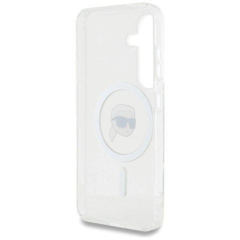 Etui Karl Lagerfeld Button Karl Head Printed Logo MagSafe Samsung Galaxy S25 biały Etui Karl Lagerfeld Button Karl Head Printed Logo MagSafe Samsung Galaxy S25 biały