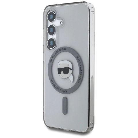 Etui Karl Lagerfeld Button Karl Head Printed Logo MagSafe Samsung Galaxy S25 czarny Etui Karl Lagerfeld Button Karl Head Printed Logo MagSafe Samsung Galaxy S25 czarny