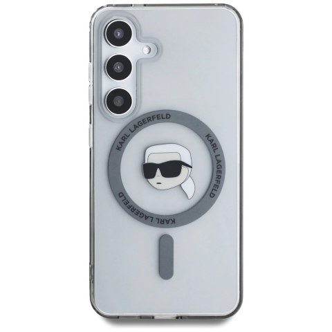 Etui Karl Lagerfeld Button Karl Head Printed Logo MagSafe Samsung Galaxy S25 czarny Etui Karl Lagerfeld Button Karl Head Printed Logo MagSafe Samsung Galaxy S25 czarny