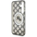 Etui Karl Lagerfeld Button Karl&Choupette Heads On KL Pattern MagSafe Samsung Galaxy S25 czarny