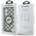 Etui Karl Lagerfeld Button Karl&Choupette Heads On KL Pattern MagSafe Samsung Galaxy S25 czarny