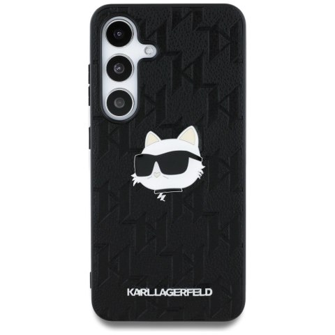Etui Karl Lagerfeld Leather Monogram Pin Logo Choupette Head Samsung Galaxy S25 Plus czarny Etui Karl Lagerfeld Leather Monogram Pin Logo Choupette Head Samsung Galaxy S25 Plus czarny