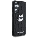 Etui Karl Lagerfeld Leather Monogram Pin Logo Choupette Head Samsung Galaxy S25 Plus czarny