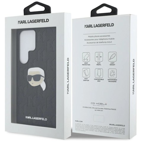 Etui Karl Lagerfeld Leather Monogram Pin Logo Karl Head Samsung Galaxy S25 Ultra czarny Etui Karl Lagerfeld Leather Monogram Pin Logo Karl Head Samsung Galaxy S25 Ultra czarny
