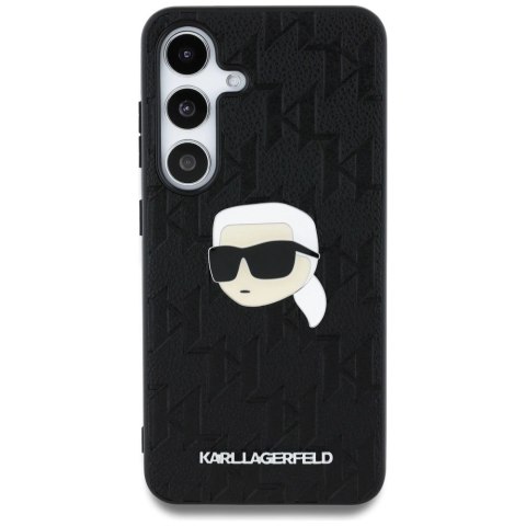Etui Karl Lagerfeld Leather Monogram Pin Logo Karl Head Samsung Galaxy S25 czarny Etui Karl Lagerfeld Leather Monogram Pin Logo Karl Head Samsung Galaxy S25 czarny