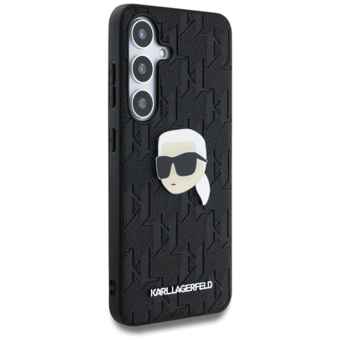 Etui Karl Lagerfeld Leather Monogram Pin Logo Karl Head Samsung Galaxy S25 czarny Etui Karl Lagerfeld Leather Monogram Pin Logo Karl Head Samsung Galaxy S25 czarny