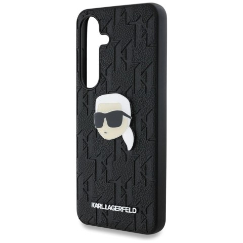 Etui Karl Lagerfeld Leather Monogram Pin Logo Karl Head Samsung Galaxy S25 czarny Etui Karl Lagerfeld Leather Monogram Pin Logo Karl Head Samsung Galaxy S25 czarny