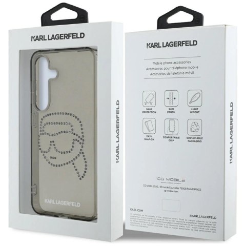 Etui Karl Lagerfeld Rhinestones Karl Head Logo Samsung Galaxy S25 czarny Etui Karl Lagerfeld Rhinestones Karl Head Logo Samsung Galaxy S25 czarny