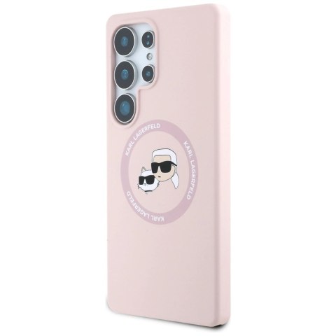 Etui Karl Lagerfeld Silicone Double Heads And Circle MagSafe Samsung Galaxy S25 Ultra różowy Etui Karl Lagerfeld Silicone Double Heads And Circle MagSafe Samsung Galaxy S25 Ultra różowy