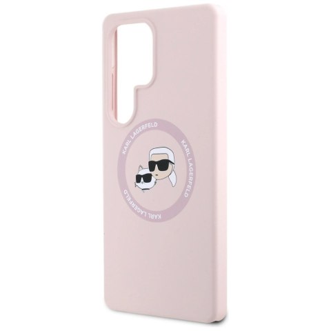 Etui Karl Lagerfeld Silicone Double Heads And Circle MagSafe Samsung Galaxy S25 Ultra różowy Etui Karl Lagerfeld Silicone Double Heads And Circle MagSafe Samsung Galaxy S25 Ultra różowy