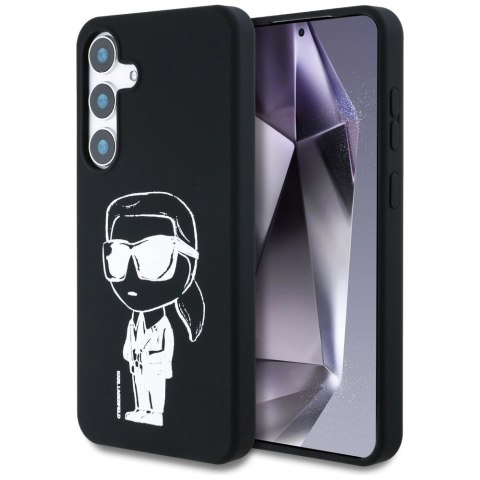 Etui Karl Lagerfeld Silicone Graffiti Ikonik Printed Logo MagSafe Samsung Galaxy S25 czarny Etui Karl Lagerfeld Silicone Graffiti Ikonik Printed Logo MagSafe Samsung Galaxy S25 czarny