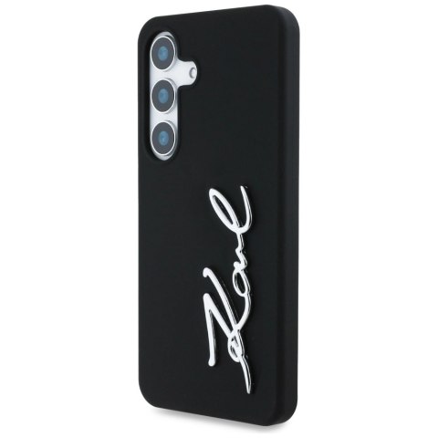 Etui Karl Lagerfeld Silicone Metal Signature Logo Samsung Galaxy S25 czarny Etui Karl Lagerfeld Silicone Metal Signature Logo Samsung Galaxy S25 czarny
