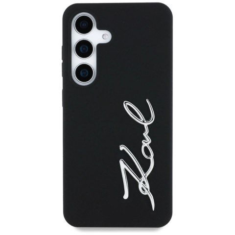 Etui Karl Lagerfeld Silicone Metal Signature Logo Samsung Galaxy S25 czarny Etui Karl Lagerfeld Silicone Metal Signature Logo Samsung Galaxy S25 czarny