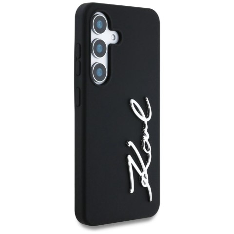 Etui Karl Lagerfeld Silicone Metal Signature Logo Samsung Galaxy S25 czarny Etui Karl Lagerfeld Silicone Metal Signature Logo Samsung Galaxy S25 czarny