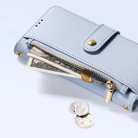 Etui skórzane Dux Ducis Lawa na Samsung Galaxy S25 z odłączanym portfelem magnetycznym - niebieskie Etui skórzane Dux Ducis Lawa na Samsung Galaxy S25 z odłączanym portfelem magnetycznym - niebieskie
