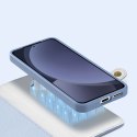 Etui skórzane Dux Ducis Lawa na Samsung Galaxy S25 z odłączanym portfelem magnetycznym - niebieskie
