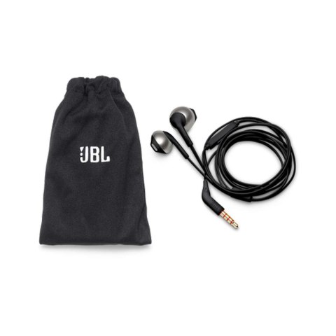 Słuchawki przewodowe JBL T205 douszne mini jack 3.5mm - czarne Słuchawki przewodowe JBL T205 douszne mini jack 3.5mm - czarne
