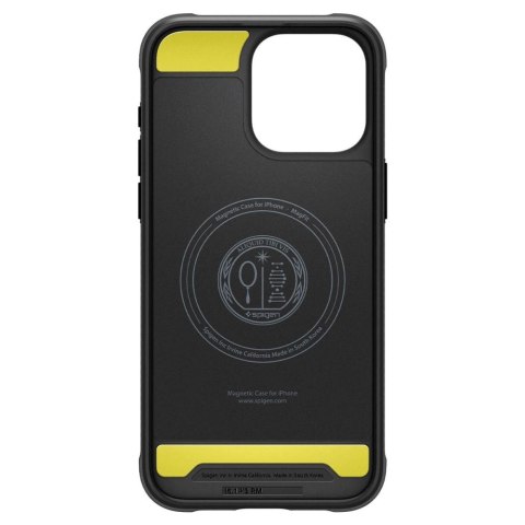 Etui Spigen Rugged Armor Mag z MagSafe na iPhone 15 Pro - czarny mat Etui Spigen Rugged Armor Mag z MagSafe na iPhone 15 Pro - czarny mat