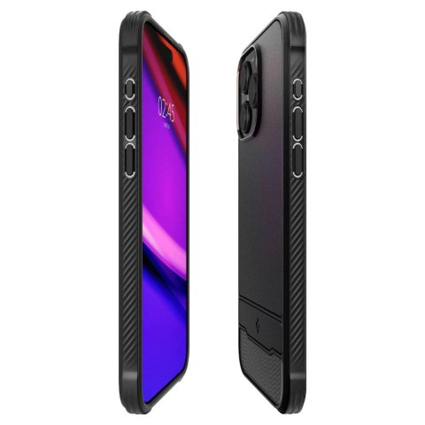 Etui Spigen Rugged Armor Mag z MagSafe na iPhone 15 Pro - czarny mat Etui Spigen Rugged Armor Mag z MagSafe na iPhone 15 Pro - czarny mat