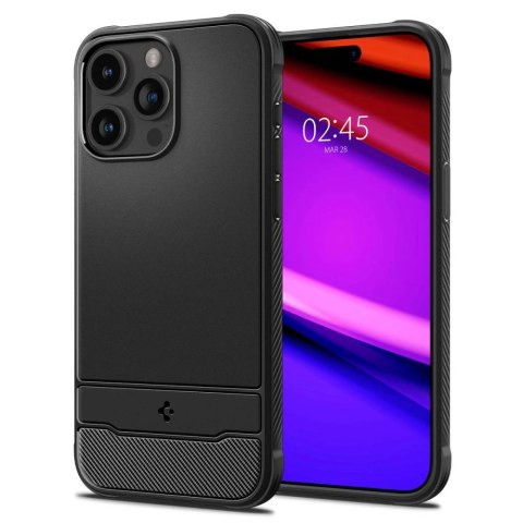 Etui Spigen Rugged Armor Mag z MagSafe na iPhone 15 Pro - czarny mat Etui Spigen Rugged Armor Mag z MagSafe na iPhone 15 Pro - czarny mat